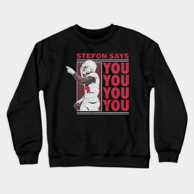 Stefon Diggs You You You You Crewneck Sweatshirt by caravalo